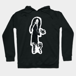 Stick girl (III/IV) and flowers (cut-out) Hoodie
